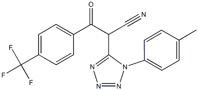 2-[1-(4-methylphenyl)-1H-tetraazol-5-yl]-3-oxo-3-[4-(trifluoromethyl)phenyl]propanenitrile Structure