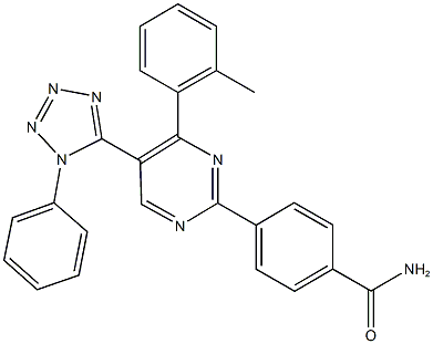 943408-61-5 4-[4-(2-methylphenyl)-5-(1-phenyl-1H-tetraazol-5-yl)-2-pyrimidinyl]benzamide