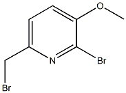 2-bromo-6-(bromomethyl)-3-pyridinyl methyl ether Struktur
