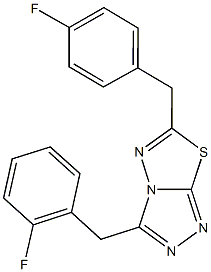3-(2-fluorobenzyl)-6-(4-fluorobenzyl)[1,2,4]triazolo[3,4-b][1,3,4]thiadiazole Structure