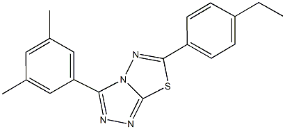 3-(3,5-dimethylphenyl)-6-(4-ethylphenyl)[1,2,4]triazolo[3,4-b][1,3,4]thiadiazole Structure