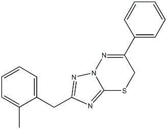 2-(2-methylbenzyl)-6-phenyl-7H-[1,2,4]triazolo[5,1-b][1,3,4]thiadiazine,944770-39-2,结构式