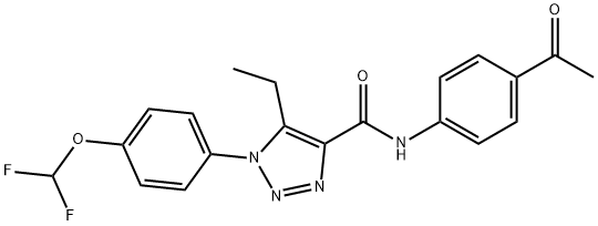 N-(4-acetylphenyl)-1-[4-(difluoromethoxy)phenyl]-5-ethyl-1H-1,2,3-triazole-4-carboxamide Struktur
