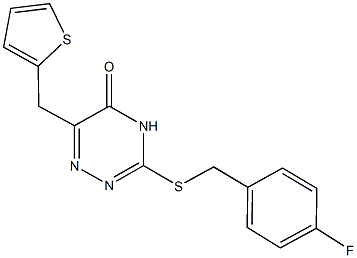 3-[(4-fluorobenzyl)sulfanyl]-6-(2-thienylmethyl)-1,2,4-triazin-5(4H)-one|