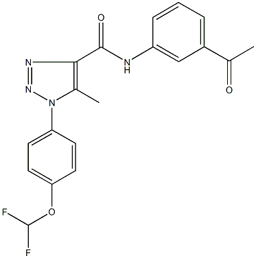 N-(3-acetylphenyl)-1-[4-(difluoromethoxy)phenyl]-5-methyl-1H-1,2,3-triazole-4-carboxamide Struktur