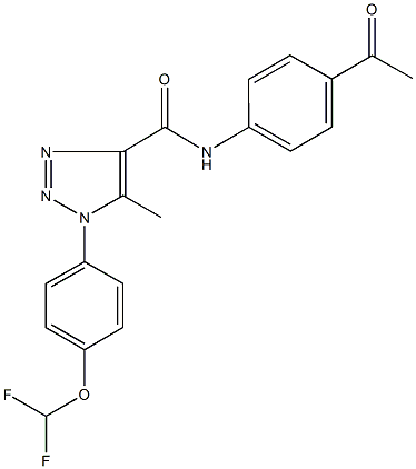 N-(4-acetylphenyl)-1-[4-(difluoromethoxy)phenyl]-5-methyl-1H-1,2,3-triazole-4-carboxamide Struktur