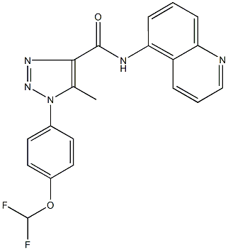 1-[4-(difluoromethoxy)phenyl]-5-methyl-N-(5-quinolinyl)-1H-1,2,3-triazole-4-carboxamide Structure