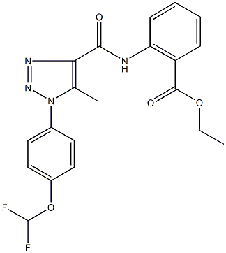 944773-41-5 ethyl 2-[({1-[4-(difluoromethoxy)phenyl]-5-methyl-1H-1,2,3-triazol-4-yl}carbonyl)amino]benzoate
