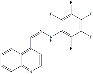 4-quinolinecarbaldehyde (2,3,4,5,6-pentafluorophenyl)hydrazone 结构式
