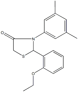 3-(3,5-dimethylphenyl)-2-(2-ethoxyphenyl)-1,3-thiazolidin-4-one Structure