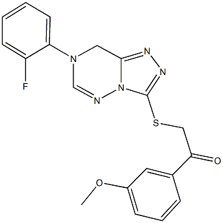 944775-10-4 2-{[7-(2-fluorophenyl)-7,8-dihydro[1,2,4]triazolo[3,4-f][1,2,4]triazin-3-yl]sulfanyl}-1-(3-methoxyphenyl)ethanone