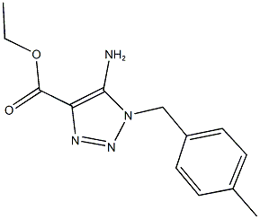 ethyl 5-amino-1-(4-methylbenzyl)-1H-1,2,3-triazole-4-carboxylate 结构式