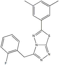 6-(3,5-dimethylphenyl)-3-(2-fluorobenzyl)[1,2,4]triazolo[3,4-b][1,3,4]thiadiazole,944776-66-3,结构式