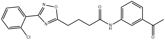 N-(3-acetylphenyl)-4-[3-(2-chlorophenyl)-1,2,4-oxadiazol-5-yl]butanamide Struktur