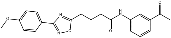 N-(3-acetylphenyl)-4-[3-(4-methoxyphenyl)-1,2,4-oxadiazol-5-yl]butanamide Structure