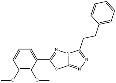 6-(2,3-dimethoxyphenyl)-3-(2-phenylethyl)[1,2,4]triazolo[3,4-b][1,3,4]thiadiazole Struktur