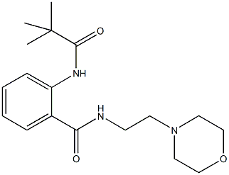 2-[(2,2-dimethylpropanoyl)amino]-N-[2-(4-morpholinyl)ethyl]benzamide Struktur
