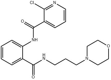 2-chloro-N-[2-({[3-(4-morpholinyl)propyl]amino}carbonyl)phenyl]nicotinamide Structure
