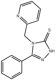 5-phenyl-4-(2-pyridinylmethyl)-4H-1,2,4-triazol-3-yl hydrosulfide Structure