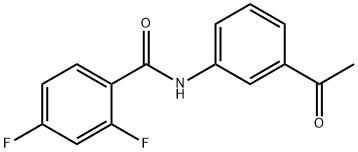 N-(3-acetylphenyl)-2,4-difluorobenzamide Struktur