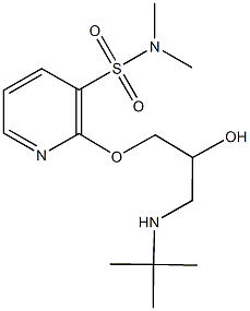 2-[3-(tert-butylamino)-2-hydroxypropoxy]-N,N-dimethyl-3-pyridinesulfonamide 化学構造式