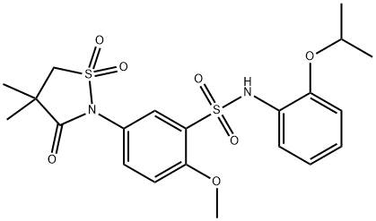 5-(4,4-dimethyl-1,1-dioxido-3-oxo-2-isothiazolidinyl)-N-(2-isopropoxyphenyl)-2-methoxybenzenesulfonamide Structure