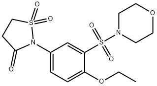 2-[4-ethoxy-3-(4-morpholinylsulfonyl)phenyl]-3-isothiazolidinone 1,1-dioxide Structure