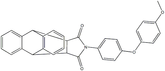 17-[4-(4-methoxyphenoxy)phenyl]-17-azapentacyclo[6.6.5.0~2,7~.0~9,14~.0~15,19~]nonadeca-2,4,6,9,11,13-hexaene-16,18-dione Struktur