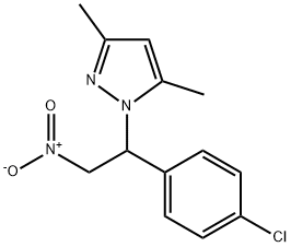 1-{1-(4-chlorophenyl)-2-nitroethyl}-3,5-dimethyl-1H-pyrazole Structure