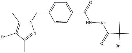 957311-48-7 2-bromo-N'-{4-[(4-bromo-3,5-dimethyl-1H-pyrazol-1-yl)methyl]benzoyl}-2-methylpropanohydrazide