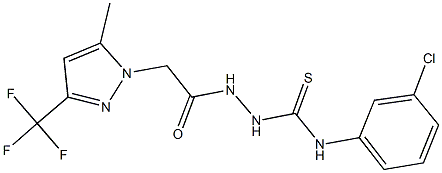 957354-67-5 N-(3-chlorophenyl)-2-{[5-methyl-3-(trifluoromethyl)-1H-pyrazol-1-yl]acetyl}hydrazinecarbothioamide