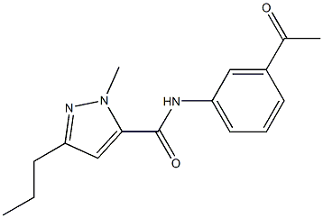 N-(3-acetylphenyl)-1-methyl-3-propyl-1H-pyrazole-5-carboxamide Struktur