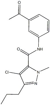 N-(3-acetylphenyl)-4-chloro-1-methyl-3-propyl-1H-pyrazole-5-carboxamide Structure