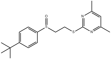 2-({2-[(4-tert-butylphenyl)sulfinyl]ethyl}sulfanyl)-4,6-dimethylpyrimidine Structure