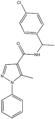 957492-57-8 N-[1-(4-chlorophenyl)ethyl]-5-methyl-1-phenyl-1H-pyrazole-4-carboxamide