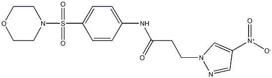 3-{4-nitro-1H-pyrazol-1-yl}-N-[4-(4-morpholinylsulfonyl)phenyl]propanamide