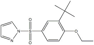 2-tert-butyl-4-(1H-pyrazol-1-ylsulfonyl)phenyl ethyl ether Struktur
