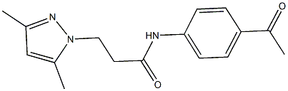 N-(4-acetylphenyl)-3-(3,5-dimethyl-1H-pyrazol-1-yl)propanamide|