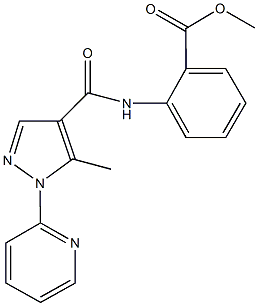 957495-47-5 methyl 2-({[5-methyl-1-(2-pyridinyl)-1H-pyrazol-4-yl]carbonyl}amino)benzoate