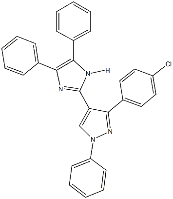 3-(4-chlorophenyl)-4-(4,5-diphenyl-1H-imidazol-2-yl)-1-phenyl-1H-pyrazole,957495-94-2,结构式