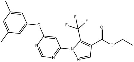 957497-53-9 ethyl 1-[6-(3,5-dimethylphenoxy)-4-pyrimidinyl]-5-(trifluoromethyl)-1H-pyrazole-4-carboxylate