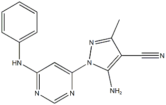 957497-74-4 5-amino-1-(6-anilino-4-pyrimidinyl)-3-methyl-1H-pyrazole-4-carbonitrile