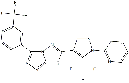 957498-43-0 6-[1-(2-pyridinyl)-5-(trifluoromethyl)-1H-pyrazol-4-yl]-3-[3-(trifluoromethyl)phenyl][1,2,4]triazolo[3,4-b][1,3,4]thiadiazole