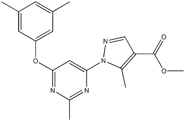 957498-51-0 methyl 1-[6-(3,5-dimethylphenoxy)-2-methyl-4-pyrimidinyl]-5-methyl-1H-pyrazole-4-carboxylate