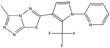 957498-61-2 3-methyl-6-[1-(2-pyridinyl)-5-(trifluoromethyl)-1H-pyrazol-4-yl][1,2,4]triazolo[3,4-b][1,3,4]thiadiazole