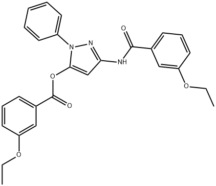 3-[(3-ethoxybenzoyl)amino]-1-phenyl-1H-pyrazol-5-yl 3-ethoxybenzoate Structure