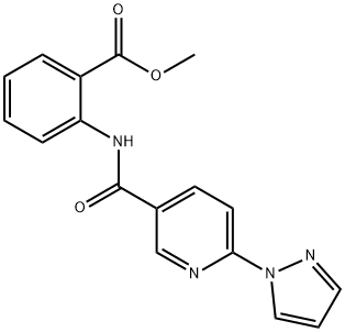 957499-07-9 methyl 2-({[6-(1H-pyrazol-1-yl)-3-pyridinyl]carbonyl}amino)benzoate
