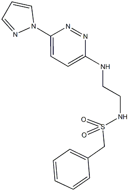 phenyl-N-(2-{[6-(1H-pyrazol-1-yl)-3-pyridazinyl]amino}ethyl)methanesulfonamide Structure