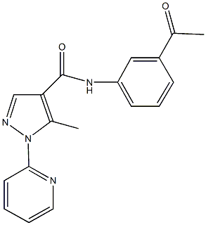 N-(3-acetylphenyl)-5-methyl-1-(2-pyridinyl)-1H-pyrazole-4-carboxamide Structure