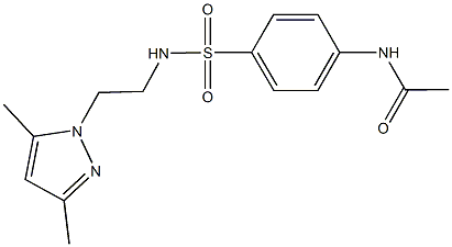 N-[4-({[2-(3,5-dimethyl-1H-pyrazol-1-yl)ethyl]amino}sulfonyl)phenyl]acetamide Structure